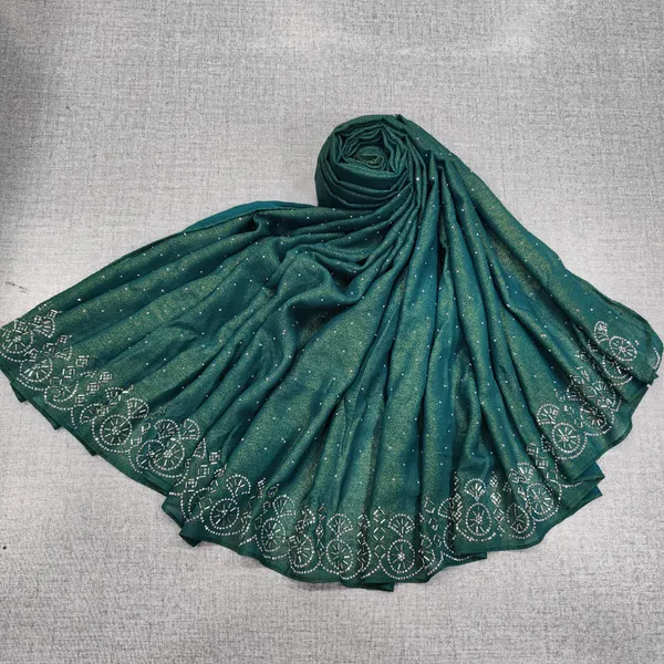 Shimmer Chiffon Hijab With Beads Work | HJ45